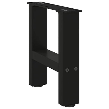 vidaXL Coffee Table Legs Black 2 pcs 30x(30-31) cm Steel