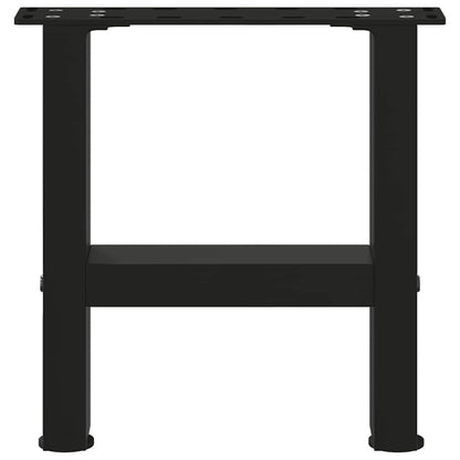 vidaXL Coffee Table Legs Black 2 pcs 30x(30-31) cm Steel