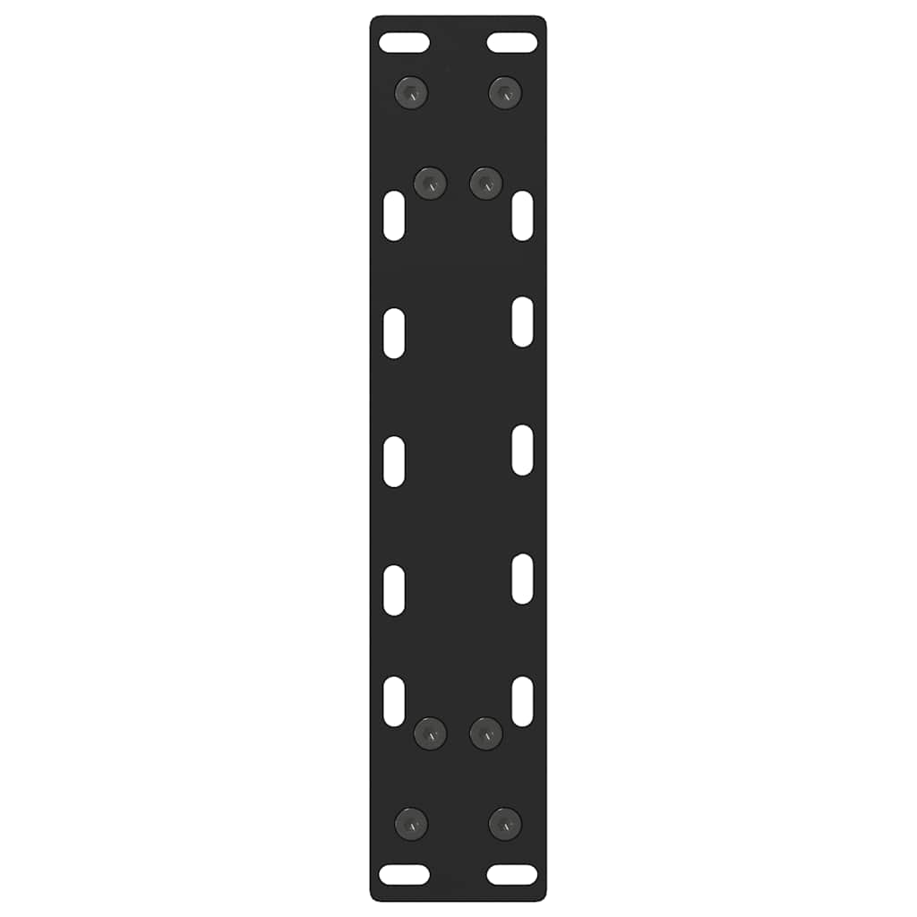 vidaXL Coffee Table Legs Black 2 pcs 30x(30-31) cm Steel