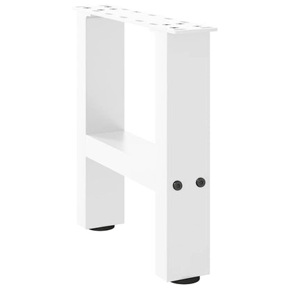 vidaXL Coffee Table Legs White 2 pcs 30x(30-31) cm Steel