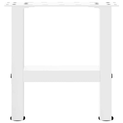 vidaXL Coffee Table Legs White 2 pcs 30x(30-31) cm Steel