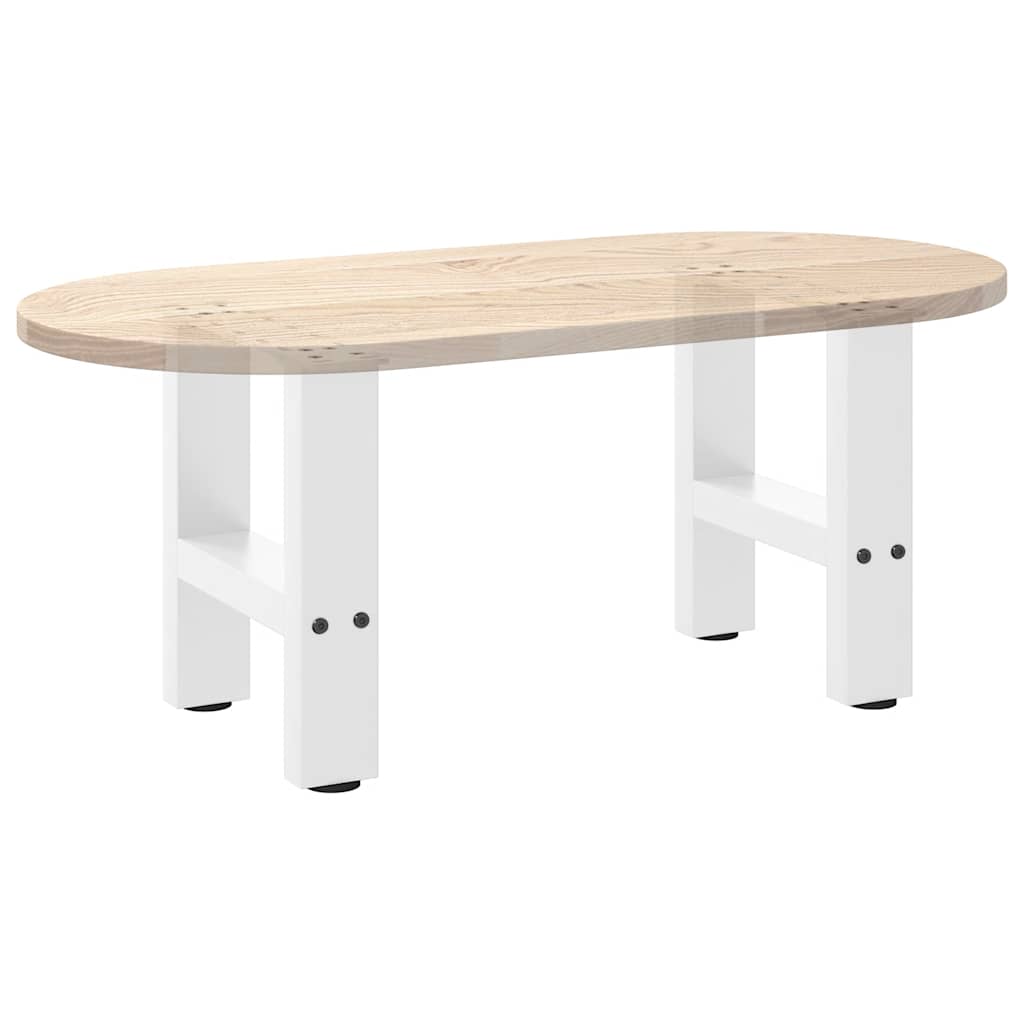 vidaXL Coffee Table Legs White 2 pcs 30x(30-31) cm Steel