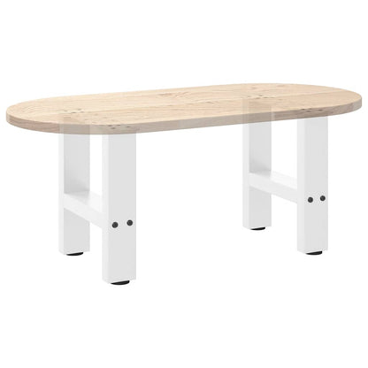 vidaXL Coffee Table Legs White 2 pcs 30x(30-31) cm Steel