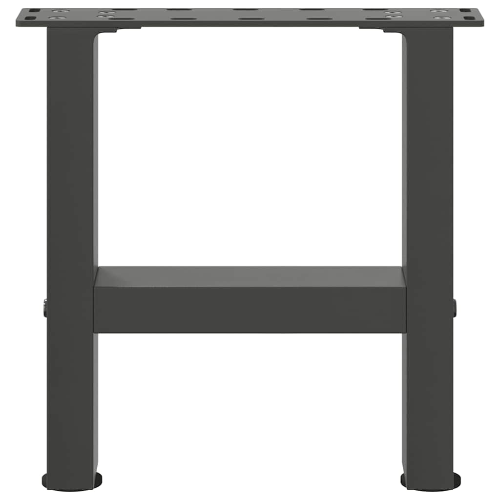 vidaXL Coffee Table Legs Anthracite 2 pcs 30x(30-31) cm Steel