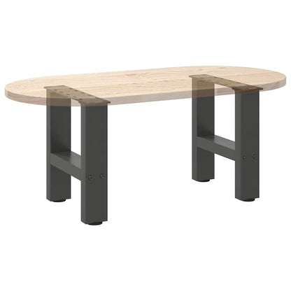 vidaXL Coffee Table Legs Anthracite 2 pcs 30x(30-31) cm Steel