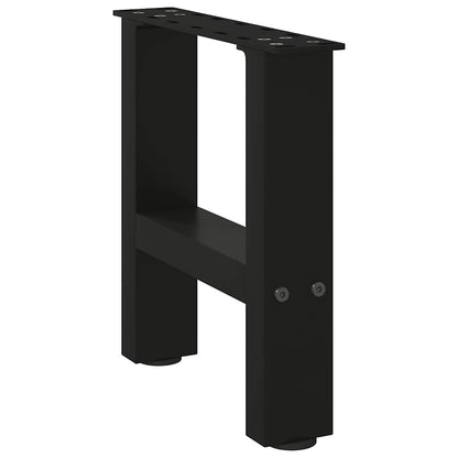 vidaXL Coffee Table Legs Black 2 pcs 40x(30-31) cm Steel