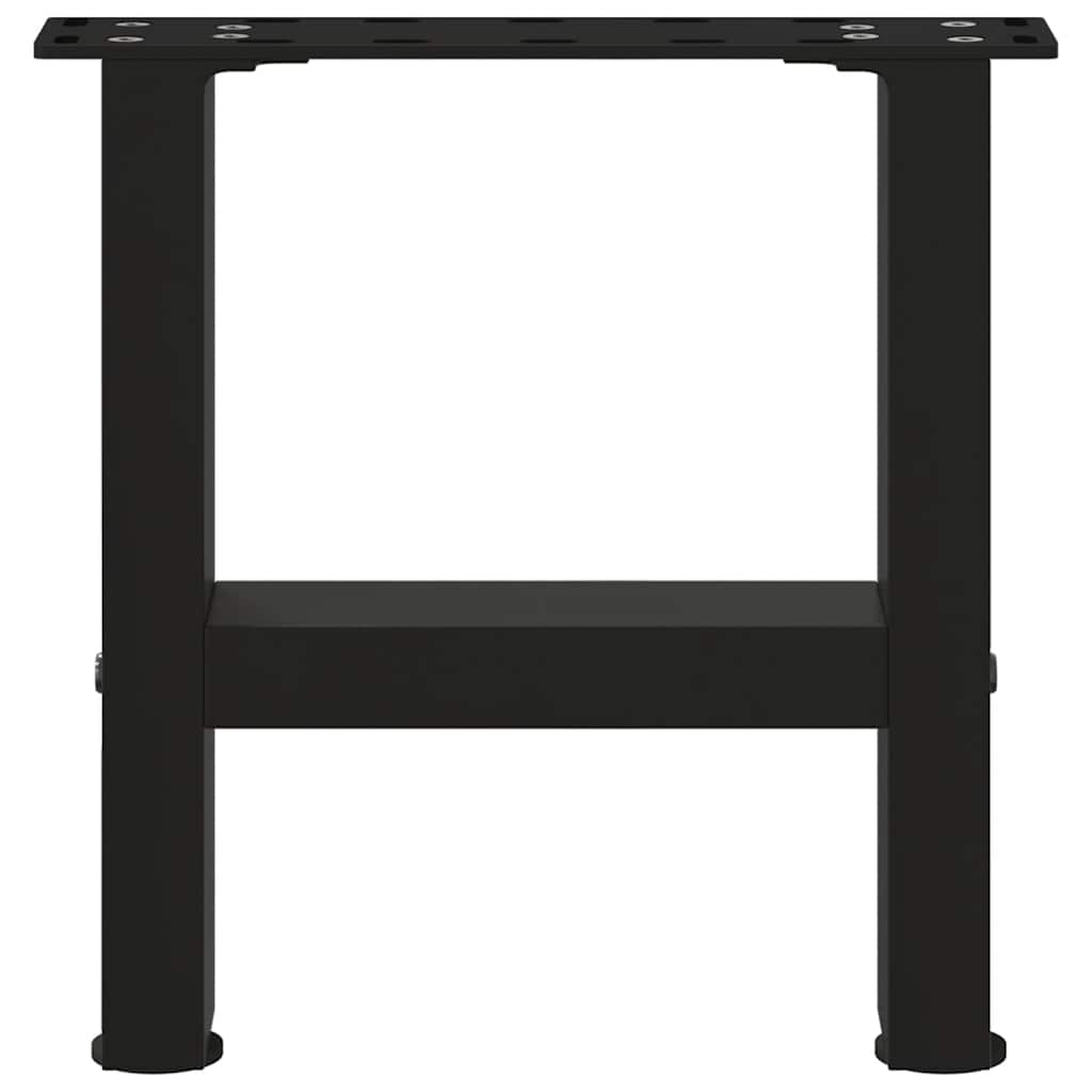 vidaXL Coffee Table Legs Black 2 pcs 40x(30-31) cm Steel