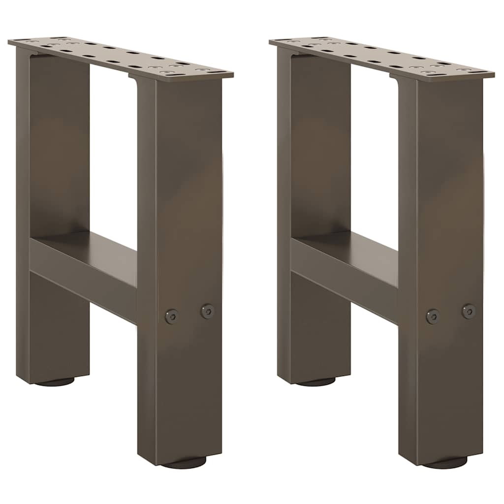 vidaXL Coffee Table Legs Natural Steel 2 pcs 40x(30-31) cm Steel