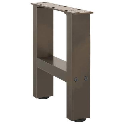 vidaXL Coffee Table Legs Natural Steel 2 pcs 40x(30-31) cm Steel