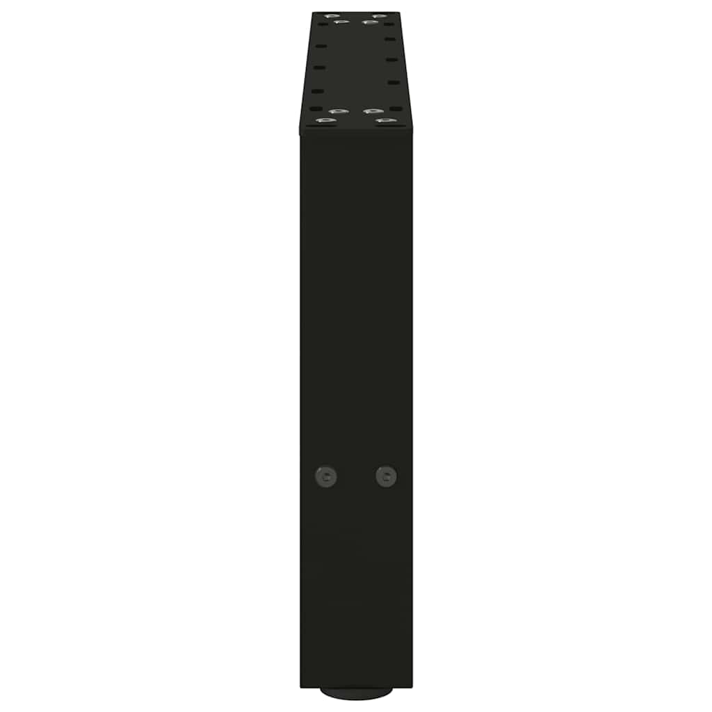 vidaXL Coffee Table Legs Black 2 pcs 50x(30-31) cm Steel