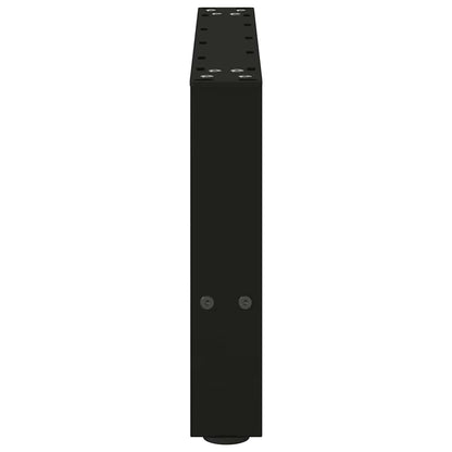 vidaXL Coffee Table Legs Black 2 pcs 50x(30-31) cm Steel