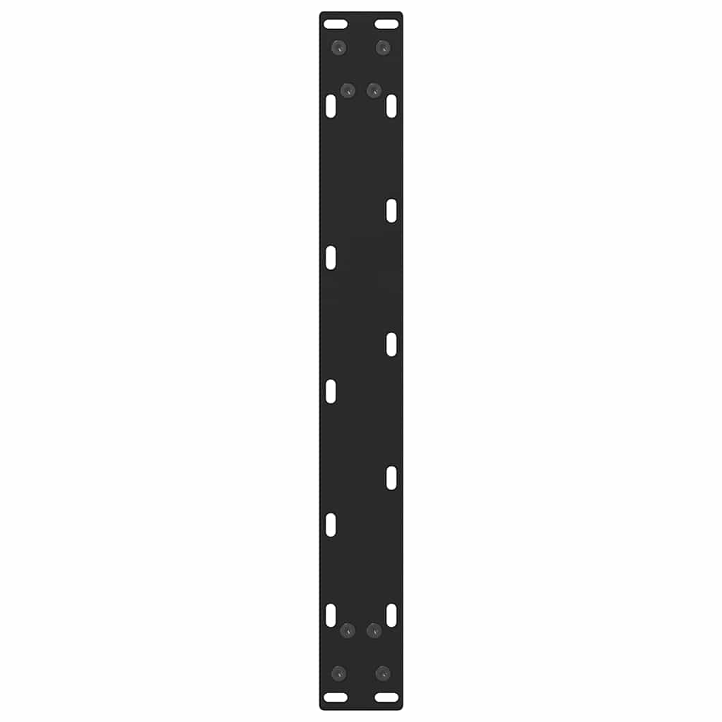 vidaXL Coffee Table Legs Black 2 pcs 50x(30-31) cm Steel