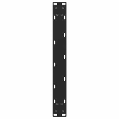 vidaXL Coffee Table Legs Black 2 pcs 50x(30-31) cm Steel