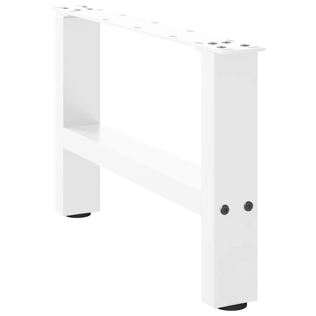 vidaXL Coffee Table Legs White 2 pcs 50x(30-31) cm Steel