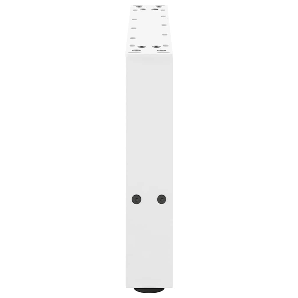 vidaXL Coffee Table Legs White 2 pcs 50x(30-31) cm Steel