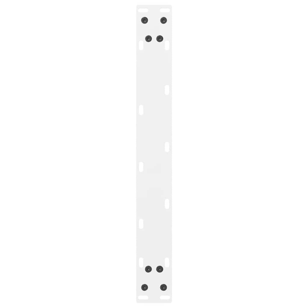 vidaXL Coffee Table Legs White 2 pcs 50x(30-31) cm Steel