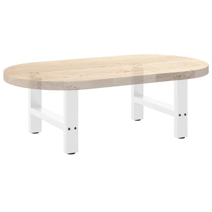 vidaXL Coffee Table Legs White 2 pcs 50x(30-31) cm Steel