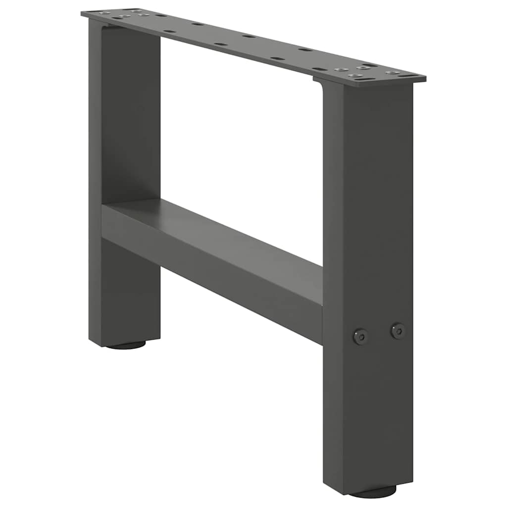 vidaXL Coffee Table Legs Anthracite 2 pcs 50x(30-31) cm Steel