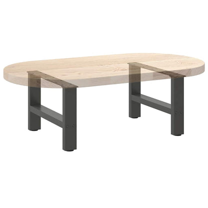 vidaXL Coffee Table Legs Anthracite 2 pcs 50x(30-31) cm Steel