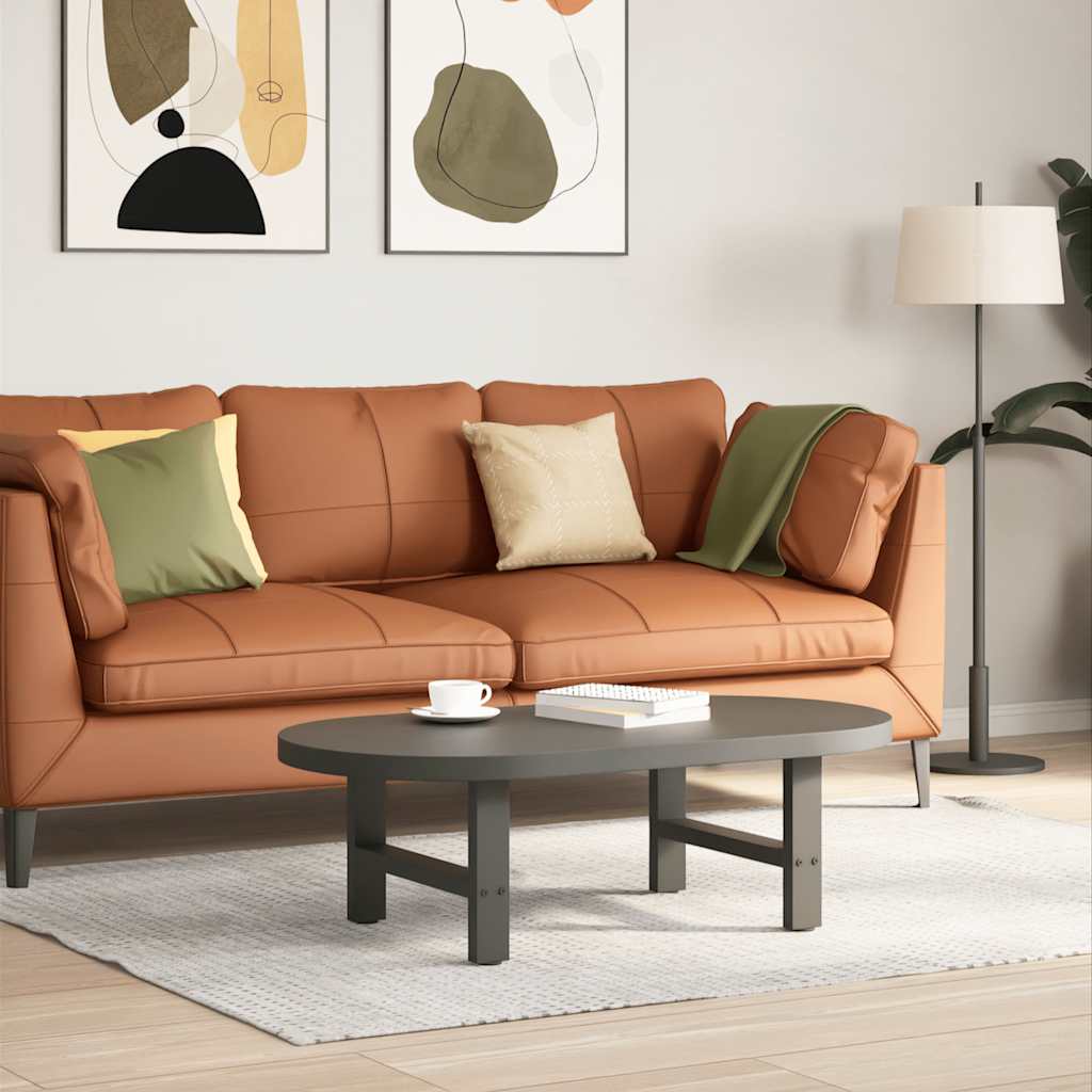 vidaXL Coffee Table Legs Anthracite 2 pcs 50x(30-31) cm Steel
