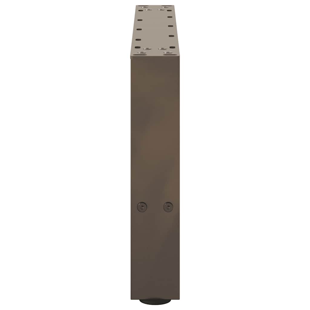 vidaXL Coffee Table Legs Natural Steel 2 pcs 50x(30-31) cm Steel