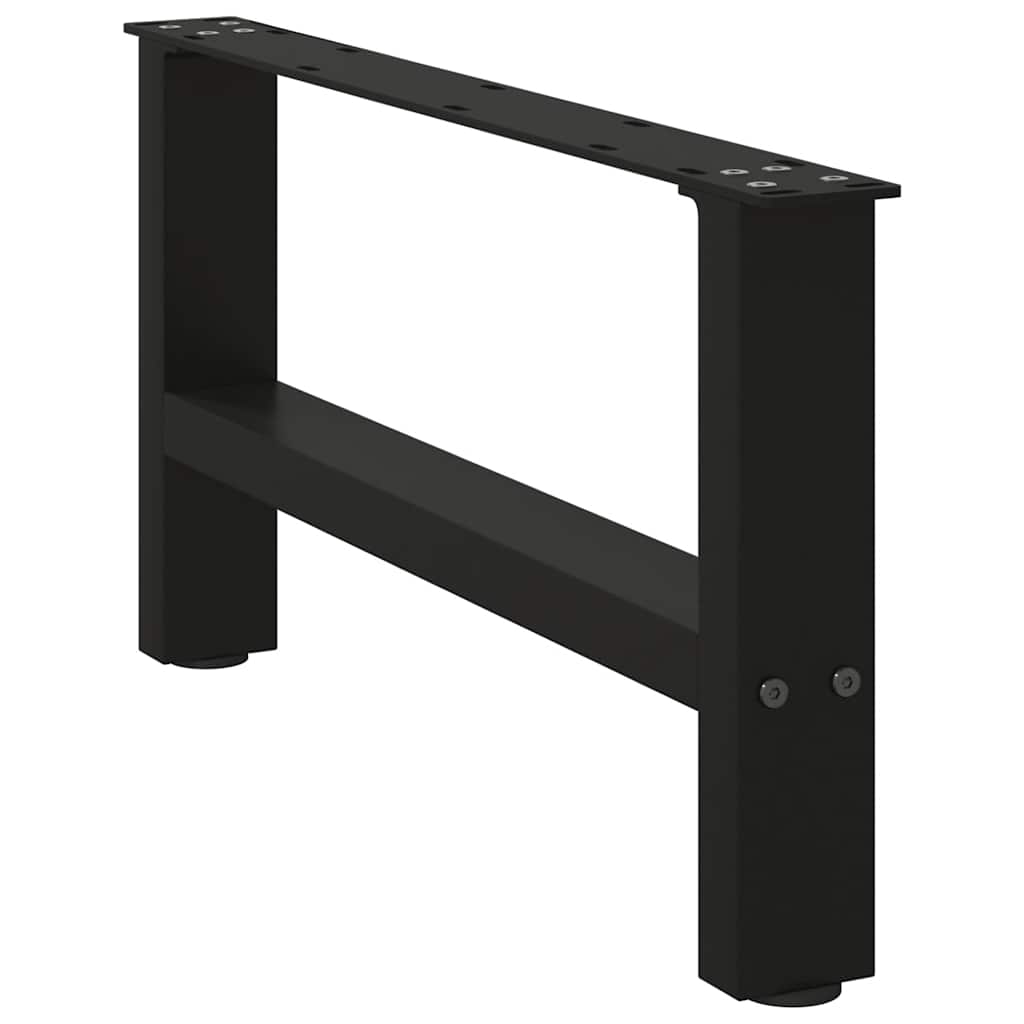 vidaXL Coffee Table Legs Black 2 pcs 60x(30-31) cm Steel