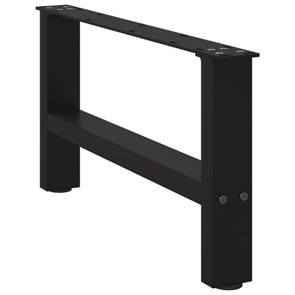 vidaXL Coffee Table Legs Black 2 pcs 60x(30-31) cm Steel
