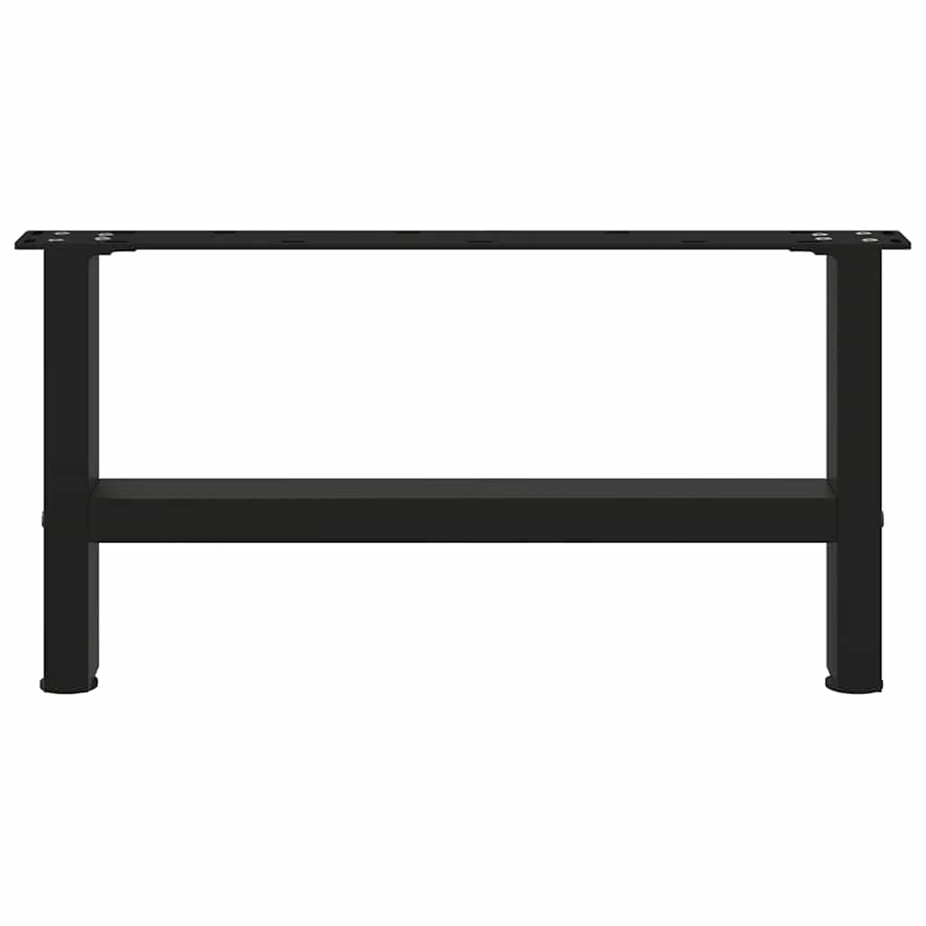 vidaXL Coffee Table Legs Black 2 pcs 60x(30-31) cm Steel
