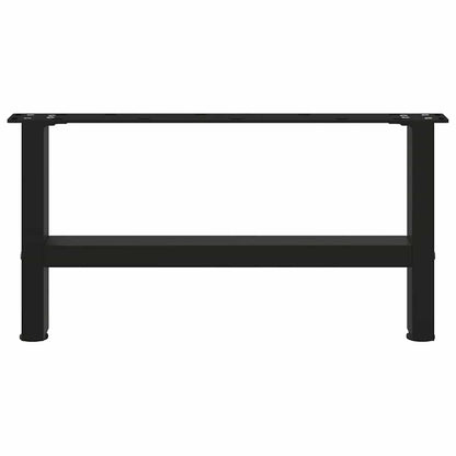 vidaXL Coffee Table Legs Black 2 pcs 60x(30-31) cm Steel
