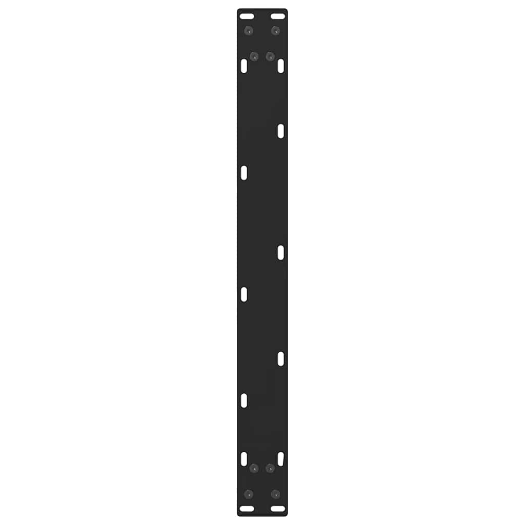 vidaXL Coffee Table Legs Black 2 pcs 60x(30-31) cm Steel