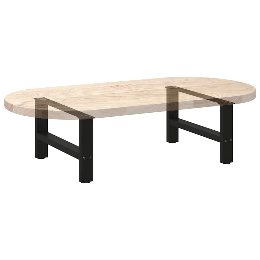 vidaXL Coffee Table Legs Black 2 pcs 60x(30-31) cm Steel