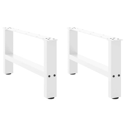 vidaXL Coffee Table Legs White 2 pcs 60x(30-31) cm Steel