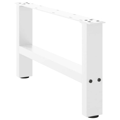 vidaXL Coffee Table Legs White 2 pcs 60x(30-31) cm Steel