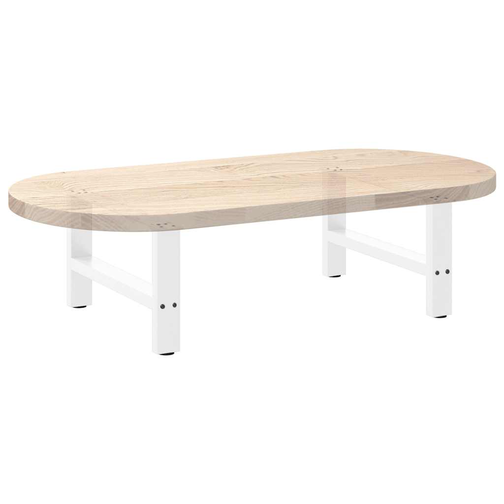 vidaXL Coffee Table Legs White 2 pcs 60x(30-31) cm Steel
