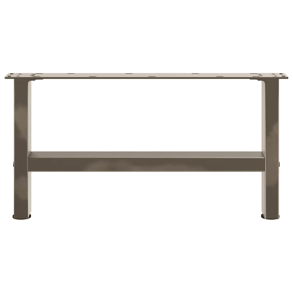 vidaXL Coffee Table Legs Natural Steel 2 pcs 60x(30-31) cm Steel