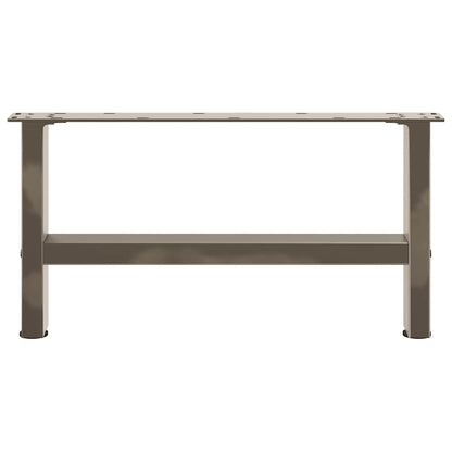 vidaXL Coffee Table Legs Natural Steel 2 pcs 60x(30-31) cm Steel