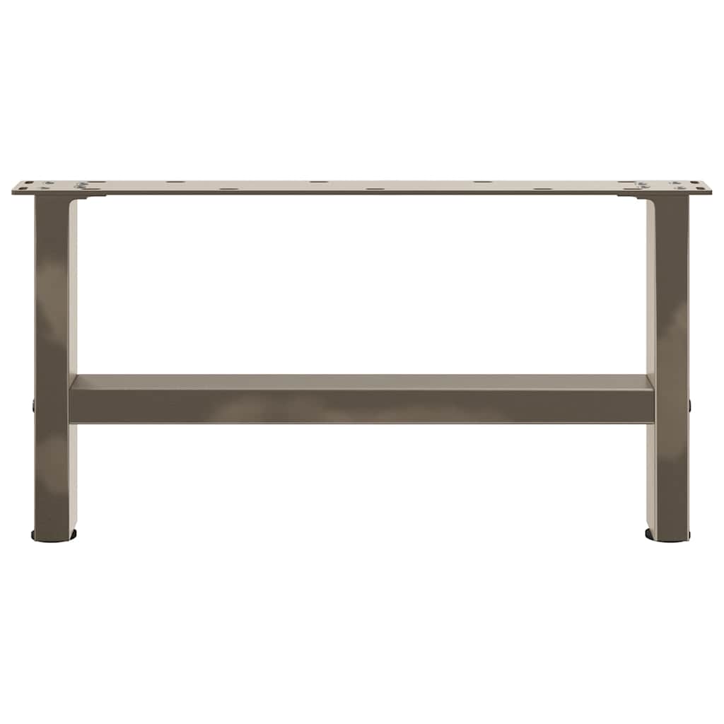 vidaXL Coffee Table Legs Natural Steel 2 pcs 60x(30-31) cm Steel