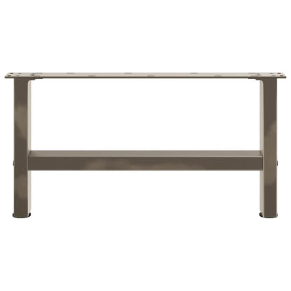 vidaXL Coffee Table Legs Natural Steel 2 pcs 60x(30-31) cm Steel