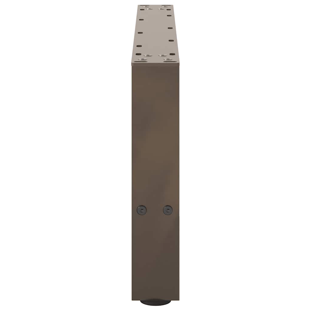 vidaXL Coffee Table Legs Natural Steel 2 pcs 60x(30-31) cm Steel