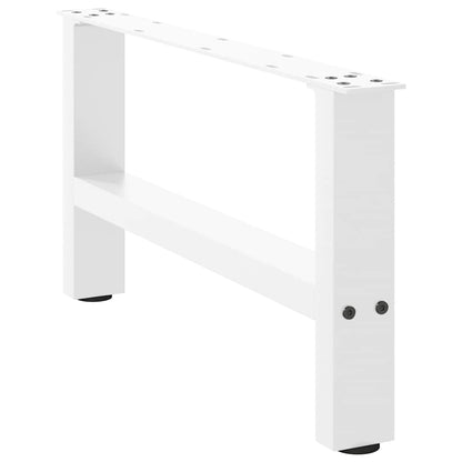 vidaXL Coffee Table Legs White 2 pcs 70x(30-31) cm Steel