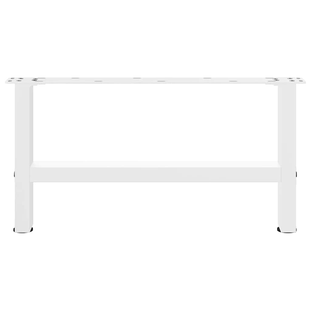 vidaXL Coffee Table Legs White 2 pcs 70x(30-31) cm Steel
