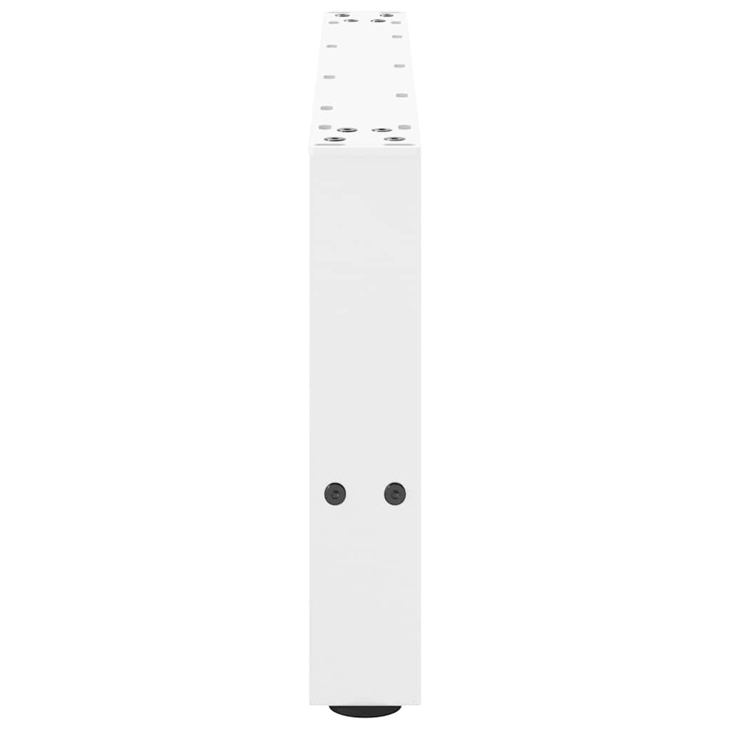 vidaXL Coffee Table Legs White 2 pcs 70x(30-31) cm Steel