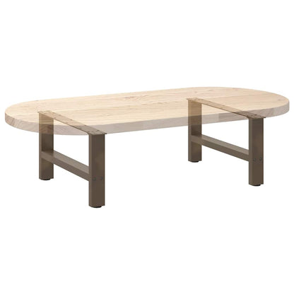 vidaXL Coffee Table Legs Natural Steel 2 pcs 70x(30-31) cm Steel
