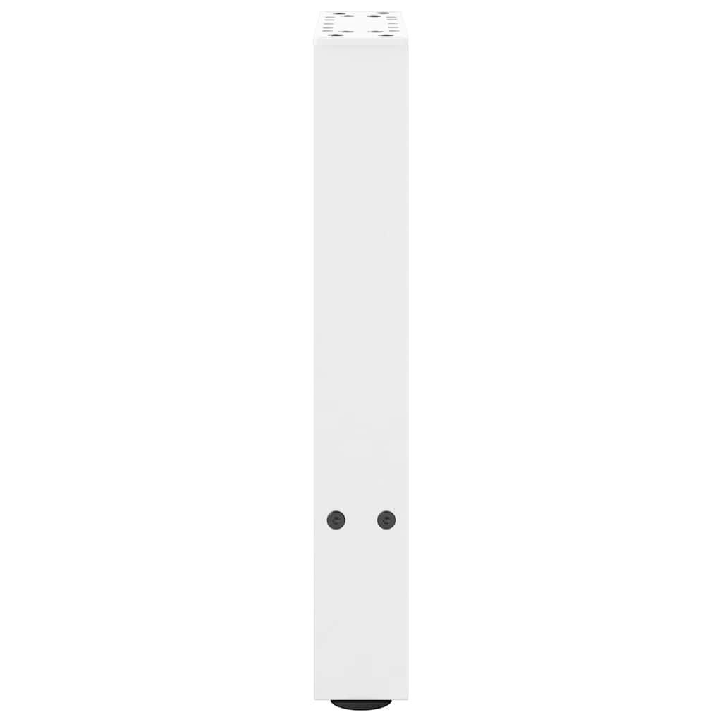vidaXL Coffee Table Legs White 2 pcs 28x(42-43) cm Steel
