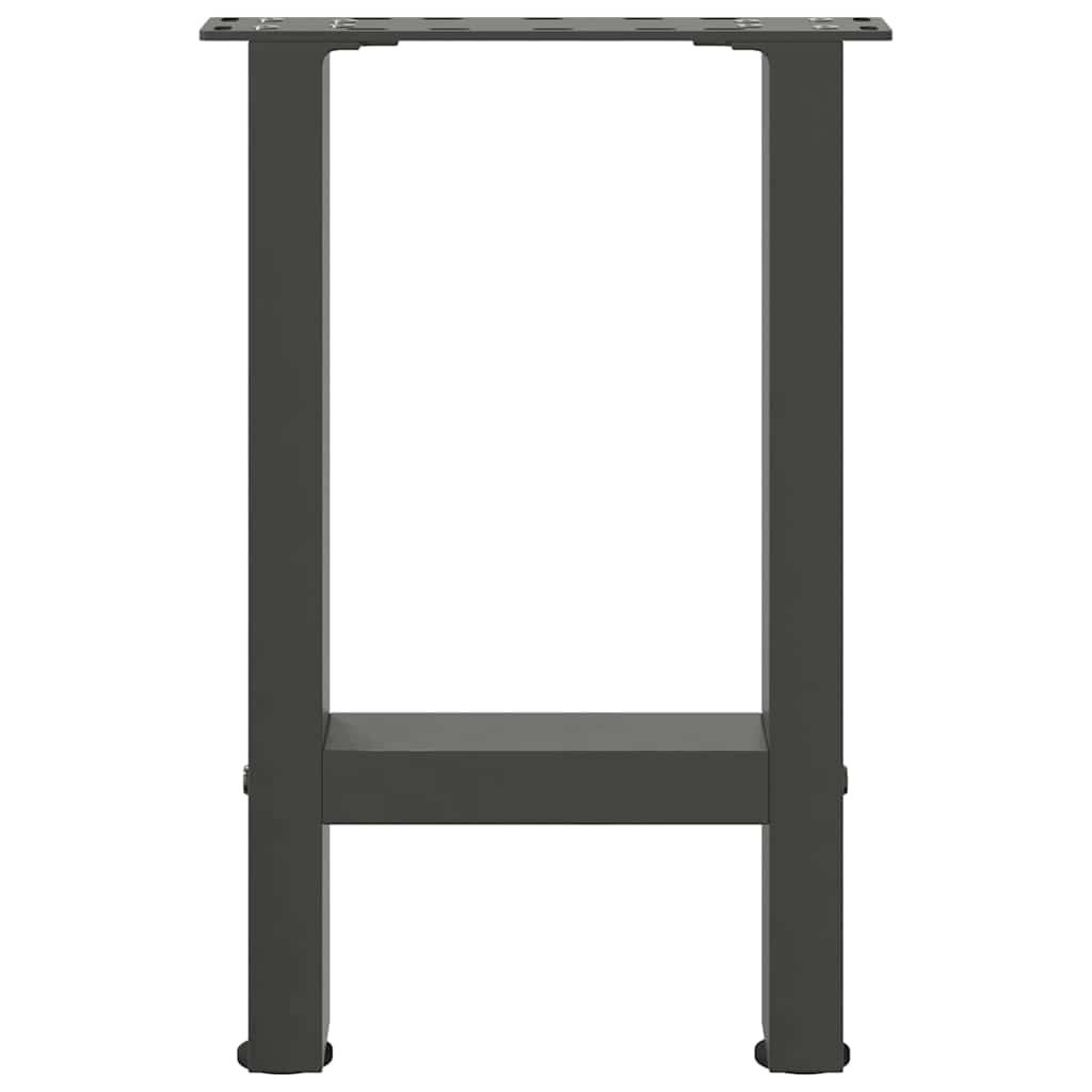 vidaXL Coffee Table Legs Anthracite 2 pcs 28x(42-43) cm Steel