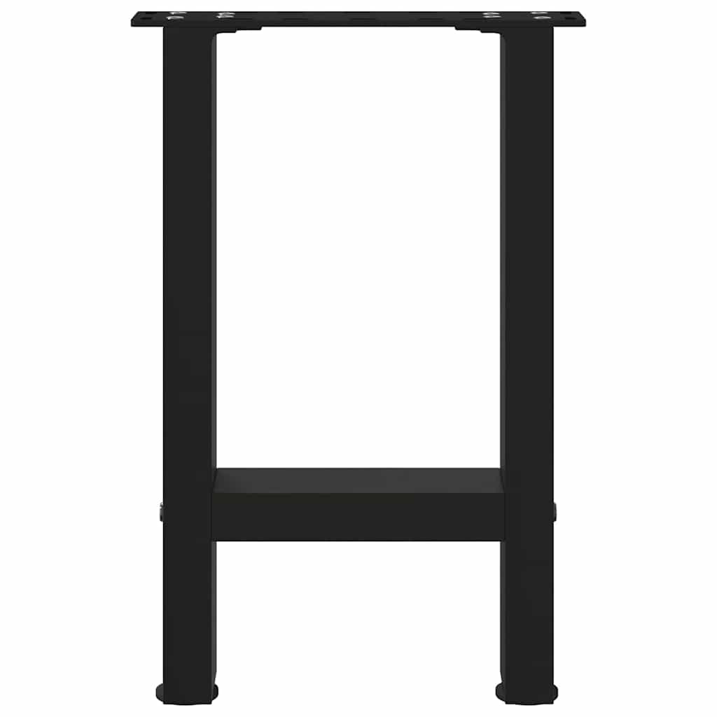 vidaXL Coffee Table Legs Black 2 pcs 38x(42-43) cm Steel