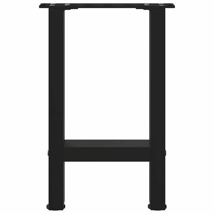 vidaXL Coffee Table Legs Black 2 pcs 38x(42-43) cm Steel