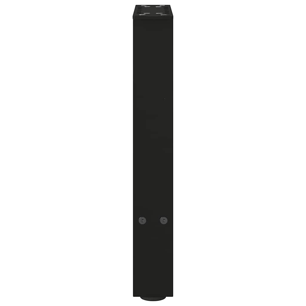 vidaXL Coffee Table Legs Black 2 pcs 38x(42-43) cm Steel
