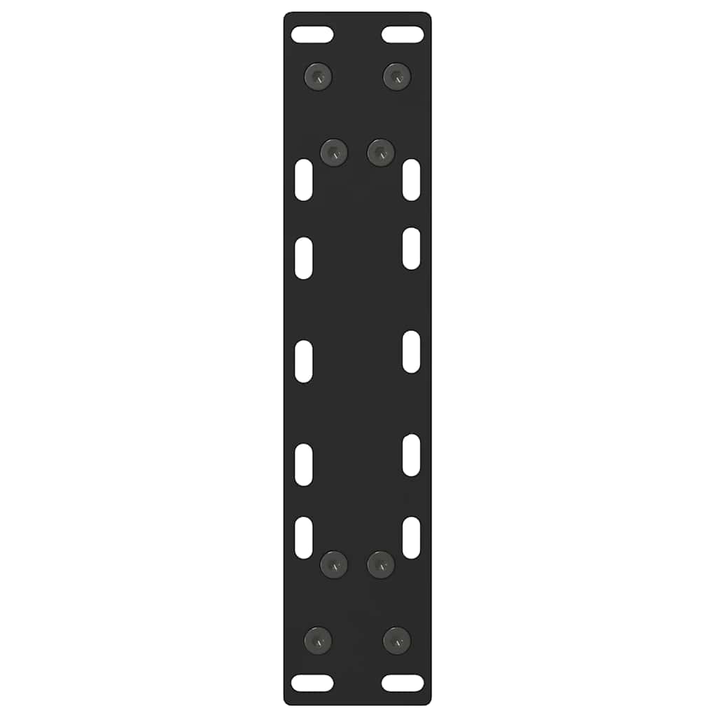 vidaXL Coffee Table Legs Black 2 pcs 38x(42-43) cm Steel