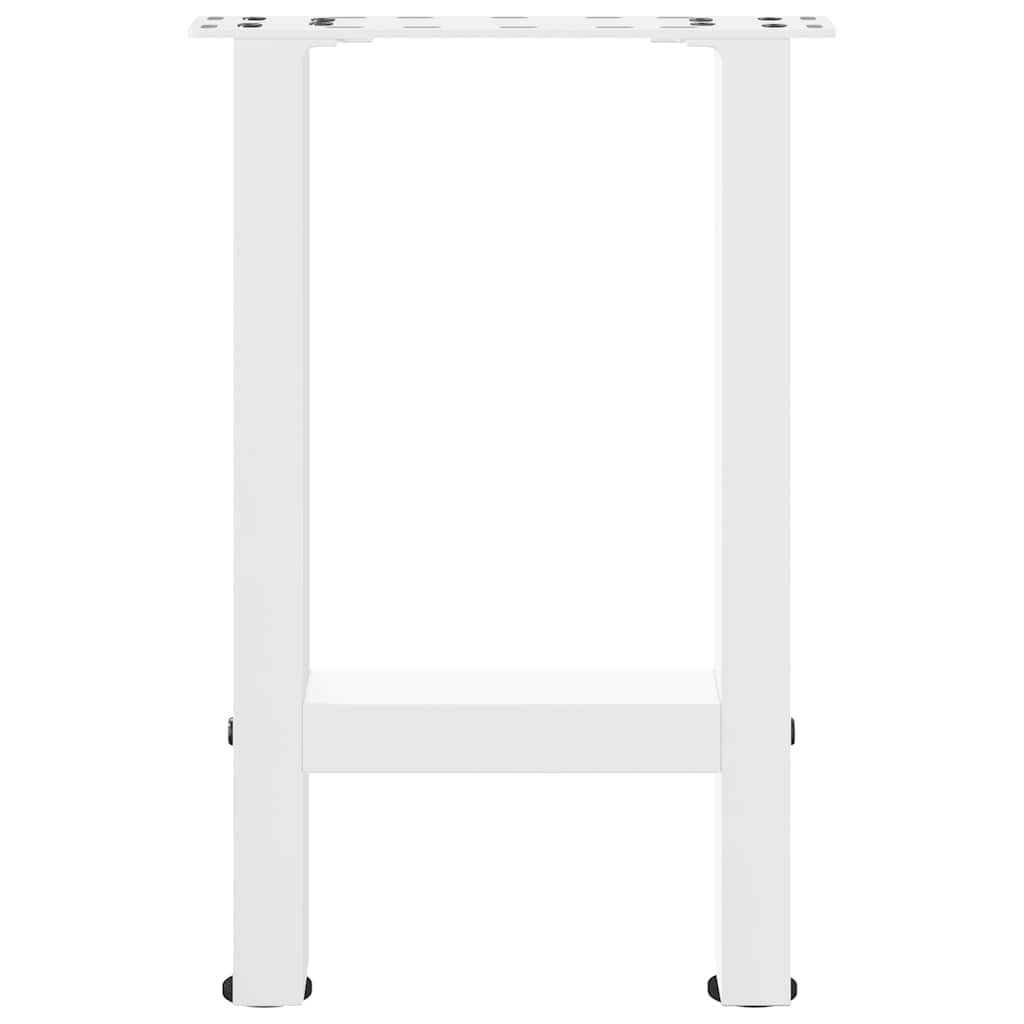 vidaXL Coffee Table Legs White 2 pcs 38x(42-43) cm Steel